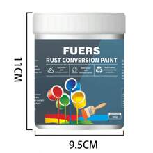 Metal Anti-Rust Paint & Rust Conversion Paint Combo Set, Suitable For Indoor & Outdoor Metal And Rust-Affected Surfaces, Waterproof, UV-Resistant, Quick-Drying, For Covering & Repairing Rust On Metals, Multiple Colors, Safe & , Odorless, Available In 180g/300g/500g Sizes