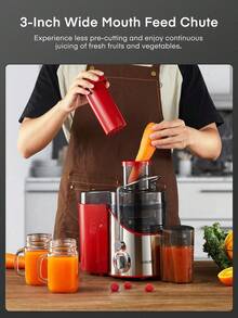 Juicer Machines, Juilist 3" Wide Mouth Juicer Extractor, For Vegetable And Fruit With 3-Speed Setting, 400W Motor, Easy To Clean - US A Type Plug(110-127V) - View 8
