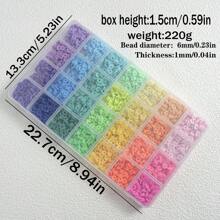 4200 piezas de cuentas de arcilla para hacer pulseras, kit de 28 colores, cuentas redondas planas de arcilla polimérica tipo espaciador "heishi" para la fabricación de joyas, para niñas