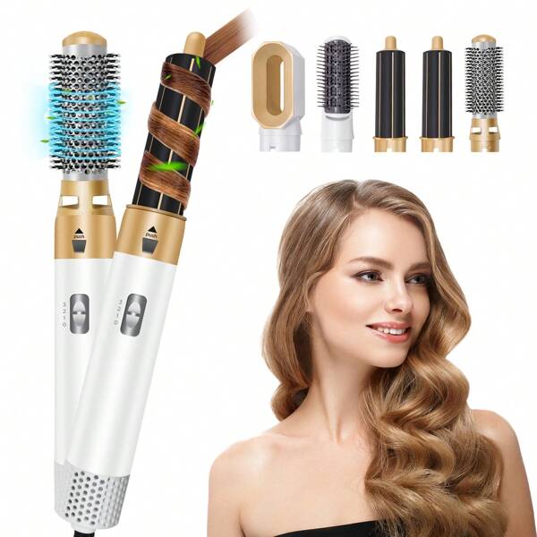 "Your 5-In-1 Hair Essential – Blow Dry, Curl & Straighten Anywhere!"