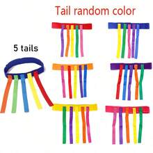 2件/3件套装（5尾/8尾）户外夺旗互动游戏 - 圣诞用品、家庭聚会、派对、团队建设，多种颜色可选（红、黄、蓝、绿、橙、紫），适合青少年和成人户外竞技娱乐，可伸缩夺旗训练装置，适合户外家庭、野餐嘉年华游戏，增强团队合作和运动技能，派对娱乐，趣味礼物