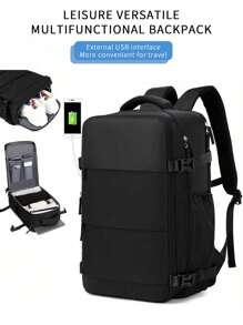 2Pcs/Set: Large Capacity Backpack And Chest Bag, Suitable For Men, Short-Distance Travel And Tourism In Summer. Multiple Compartments Can Hold Shoes, Multifunctional Backpack With Sports Chest Bag, Suitable For Business Trip, Travel, Camping. Nylon Solid Color Simple Backpack With Laptop Compartment, High Cost Performance. Cabin Carry On Bag, Airline Approved Travel Essentials