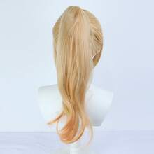 Warrior Cosplay Wig Ponytail Washable Blonde Colour - Tender Powder - View 3