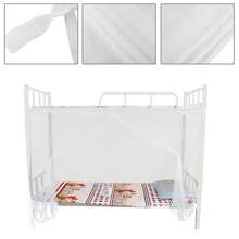 Mosquitera de tamaño completo, Red de 4 esquinas, poste de cama, dosel, tamaño, blanco WAWJ - 90x190x150cm - Ver 5