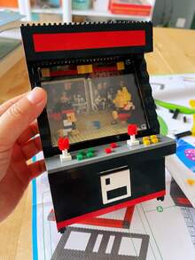 1 Set 1060pcs Street Fighter Video Game Model Creative Building Blocks Toy, Micro-Particle Puzzle Bricks Assembly Toy To Develop Hands-On Ability, Suitable As Birthday Gift/Home Decor For Brick Hobbyists (Transparent Bag Packaged) - Black - View 2
