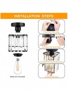 Lámpara De Pared Lámpara De Techo Cristal Moderna Decorativa - Tipo de Enchufe A USA (110-127V) - Ver 4