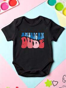 4th Of July Kids Shirt, Retro American Dude Graphic Tee, Cute Patriotic Toddler Shirt, Independence Day Gift, Red White And Blue Summer Holiday Tee FZ-1372 - 黑色 - 查看 2