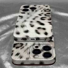 Snow Leopard Fur Print Element-Design Phone Case, Suitable For IPhone Models 16, 15, 14 Pro Max, 13, 12, 11, XR, XS Plus Phone Cases, Made Of TPU Silicone Material, Providing Shock And Drop Protection, With Drop Protection Function, And Has A Very Good Hand Feel. It Is The Most Suitable Gift For Family, Friends, And Loved Ones. - White - View 5