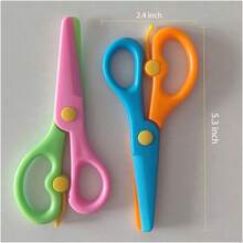 1PC Kids Training Scissors, Plastic Preschool Craft Scissors With Rounded Tip And Easy Grip Handle, Toddler Paper Cutting Practice Tool For DIY Craft Projects Scrapbook Supplies, Classroom Supplies School Supplies Home Learning Essentials (Random) - Màu sắc ngẫu nhiên - Xem 9