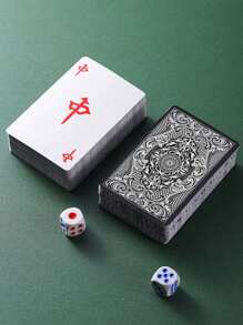 144pcs Waterproof Mahjong Paper Cards, Portable Travel Thick Paper Quality Wide Version Mahjong Playing Cards