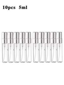 50 件套夏季旅行便携式电镀金喷雾香水分装瓶，5ml/10ml/3ml/2ml 容量香水样品瓶，细雾化妆品瓶，保湿喷雾瓶，香水分配工具，DIY 香水容器，送给家人和朋友的生日礼物，节日礼物便携且适合飞机 - 彩色 - 查看 40