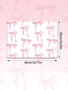 1 件粉色蝴蝶结设计橡胶防滑台式机/笔记本电脑办公游戏鼠标垫 - 粉色 - 查看 15