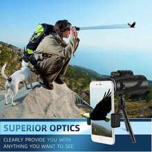 1pc High-Definition Monocular Remote Zoom Bak4 Prism, Outdoor Telescope For Camping And Hunting (Accessories: Phone Holder, Tripod, Cloth Bag, Portable Rope)