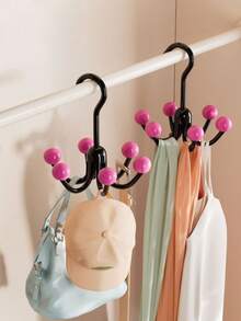 Suport pentru maiou, 2 pachete de organizator rotativ pentru sutiene pentru dulap, capacitate maximă de depozitare 48 de suporturi pentru sutiene sport, organizatoare și depozitare pentru dulap care economisesc spațiu, umerașe pentru hanorace cu 6 bile, pivotante la 360°, pentru dulap