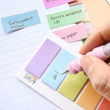 6-Style/Pack, 120pcs/Style Gradient Color Memo Notes, Message Sticky Notes, Colorful Series, Small Memo Pad, Macaron Colors, Reusable Note Sheets School Supplies, Back To School