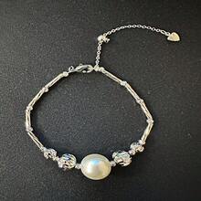 1pc Women's Luxurious Lace Trimmed Wavy Bracelet - Fashionable Versatile Jewelry, Suitable For Daily, Party, Holiday, And Banquet Occasions