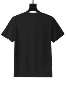Camiseta con Estampado Gráfico de Nueva York para Mujer, Camiseta Casual de Manga Corta, 1 Pieza, 100% Algodón Grueso, Cuello Redondo Cómodo, Camiseta Suave y Linda LA - Negro - Ver 2