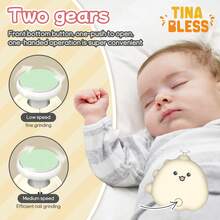 Tinabless 1 Pc Electric Nail Trimmer, Easy Electric Nail File, Baby Nail Clipper & Nail Trimmer Kit For Newborn, Toddler, Or Children Fingernails & Toenails, 6 Buffer Pads - Multicolor - View 5