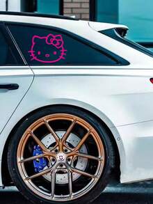 Sanrio قطعة واحدة ملصق كارتوني جميل لهيلو كيتي لالدراجات النارية والسكوتر والحماية من الخدوش، مقاوم للماء وحماية من الشمس، ملصق زخرفي لغطاء خزان الوقود والنافذة والمصد