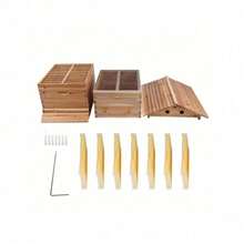 7X Upgraded Auto Flowing Honey Beehive Bee Hive Frames + Beekeeping Brood Cedarwood Box - 預設 - 查看 8
