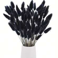 60/100 pezzi di fiori secchi di Lagurus Ovatus soffici di colore blu chiaro, coda di coniglio, per decorazioni boho in casa, matrimoni, tavolo da pranzo, raduni di fattoria, regali per feste, compleanni, lauree, decorazioni autunnali