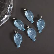 10pcs Glow-In-The-Dark Mini Seal/Sealion Resin Pendant Charms, DIY Jewelry Accessories, Necklace/Earring/Keychain - Multicolor - View 5