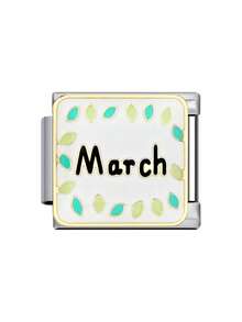 1pc Italian Modular Bracelet DIY Component, Detachable Design With Month Pattern, For DIY Bracelet Necklace Jewelry, Mix And Match Different Styles - Multicolor - View 14