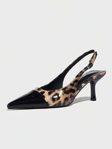 Women's High Heel Pumps, Pointed Toe High Heels, Fashion Slim Heel Shoes, Slingback Shallow Heel Sandals, Elegant/Sexy Office Wear