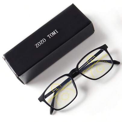 Progressive Multifocal Reading Glasses, Anti-Blue Light Super-Light Frame, TR Flexible Material, Unisex Suitable For All Scenarios