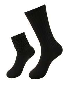 1/3/6 pares Meias Slouch de Tricô das Quatro Estações para Mulheres, Meias Slouchy, Meias Scrunch para Mulheres, Meias Scrunchie para Mulheres, Meias Crew para Mulheres