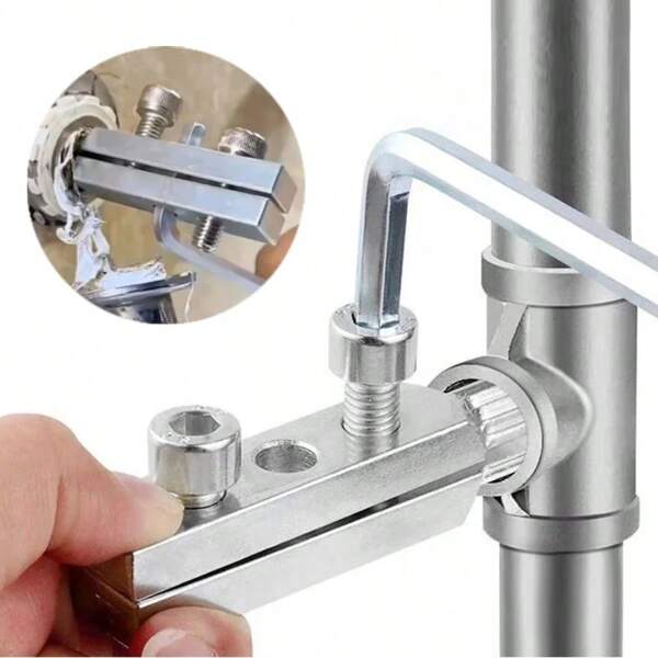 Estrattore di filo rotto per valvole angolari del rubinetto con 4/6 punti, aggiornato, kit portatile per la riparazione delle tubature dell'acqua per tubi PPR/PPE
