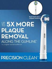 Oral-B Replacement Toothbrush Head For Oral B Electric Toothbrush Soft Hair Heads 3D White Precision Clean Cross Action Floss Action - Multicolor - View 2