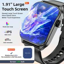 Hwagol 1.83 Inch Unisex Smart Watch (Supports Calling/Answering Calls), Women's Smart Watch With Sleep Monitoring, Pedometer, 123+ Sports Modes & Advanced Features, Customizable Wallpaper, Fashionable Men's Smart Watch Compatible With IOS And Android, 600mAh Battery - Multicolor - View 5