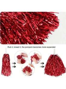 1pc Cheerleader Pompom, Plastic Hand Shaking Flowers Ball For Dance Performance Props Halloween