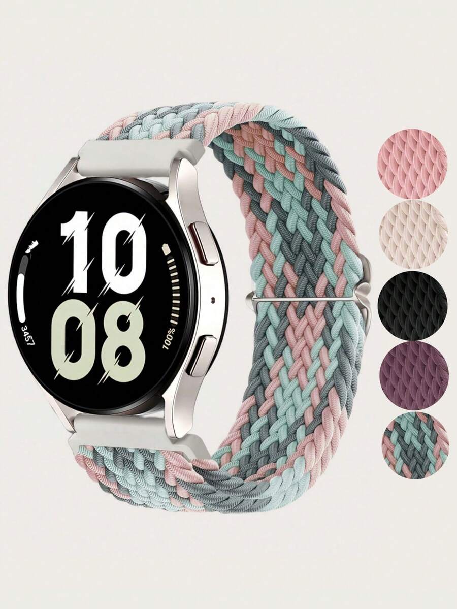 Dây đeo đồng hồ Solo Loop co giãn bện 20mm tương thích với dây đeo đồng hồ Galaxy Watch 7 FE 6 5 4 40mm 44mm, Galaxy Watch 6 4 Classic, Galaxy Watch 5Pro 45mm/ Watch 4 Classic 42mm 46mm, Galaxy Watch 3 41mm, Galaxy Active2, tương thích với Honor Garmin Amazfit dành cho Amazfit Bip 3 Pro/S Lite/U Pro/GTR 42mm Dây đeo cho Amazfit GTS 4 Mini/2 2E 3 Dây đeo cổ tay Dây đeo đồng hồ cho nam và nữ