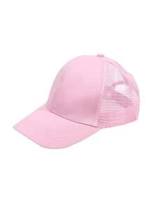 1 Peça Boné Ajustável Novo Para Rabo de Cavalo Feminino Com Abertura Traseira, Boné de Tela Tipo Caminhoneiro, Boné de Beisebol Vazado Com Rabo de Pato, Boné Para Sol Sólido, Fashion Feminino, Boné de Beisebol Com Rabo de Pato Leve, Ideal Para Esportes ao Ar Livre, Golfe, Pesca, Corrida - Cores Variadas