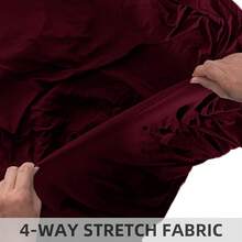 Pre-Sewn Instant Slip-On Modal Jersey Hijab Scarf Wrap Women - Đỏ sẫm - Xem 3