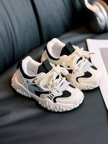 Sepatu Atletik Bayi Kasual untuk Aktivitas Luar Ruangan, Sepatu Sneaker Serbaguna untuk Balita di Musim Semi dan Gugur - Hitam dan Putih - View 4