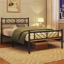OYAJIA Full Bed Frame-Classic Metal Platform Bed Frame,Mattress Foundation With Steel Slat Support,Under Foundation Storage,No Box Spring Needed, Easy Assembly, Full Size