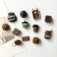 12 Mini Coffee Creative Fridge Magnets Message Board Fixed Magnets Home Decoration, Personalized Fridge Magnet For Kitchen Office Whiteboard Locker Cabinet And Dishwasher, Kitchen Decoration, Home Decoration, Mother's Day Gifts