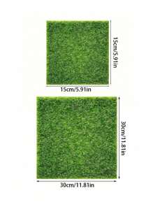 1/3/5 pièces de carrés d'herbe artificielle verte vive, décoration DIY, texture réaliste, effet de feuillage détaillé, idéal pour les projets DIY, parfait pour les cadeaux d'anniversaire et les accessoires de vacances, miniatures de jardin de fées, ornements de Noël et de Pâques