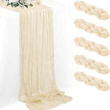 1/2/5/10/15 件粗棉布桌旗、折叠桌布、节日生日装饰、婚礼装饰、度假屋装饰、派对房间餐桌装饰、米色桌布、桌旗、纯色桌布、生日装饰、婚礼装饰、餐桌套装、派对装饰、桌裙、派对礼品