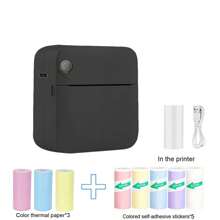 Mini Printer, Portable Thermal Sticker Maker With 1 Roll Paper, Compatible With IOS & Android, Sticker Printer For Study Notes, Pictures, DIY, Journal