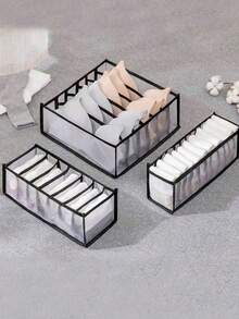 1件装裤子、衣物、收纳工具、盒子、分隔器、分类袋、衣物、篮子、家用抽屉、衣柜、分层衣物/衣柜收纳盒、整理盒、衣橱整理器、衣物收纳盒、衣柜整理器、宿舍/卧室配件、返校用品、大学宿舍必备、宿舍收纳盒 - 彩色 - 查看 12