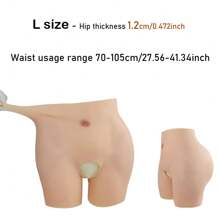 European And American Fashion New Silicone High Waisted, Full Buttocks, And Full Crotch Underwear, Imitating Real And Fake Buttocks And Lifting Buttocks For Women, Open As High Buttocks Pants, Sexy Lingerie Accessories