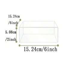 自助食品展示架，透明亚克力意大利面分配器，自助餐桌食品甜点展架，带空心底部的立方体嵌套展示柱 - 無色 - 查看 12
