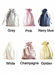 10PCS Imitation Silk Drawstring Jewelry Gift Bags, Suitable For Weddings, Festivals, And Parties - Multicolor - View 4