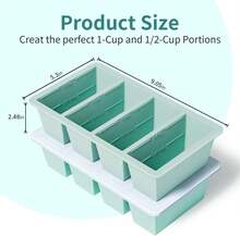 Silicone Freezer Tray For Sauce Cube: Silicone Freezing Tray For Soup Storage - Freeze 250mL 125mL Souped Broth Portion - Army Green - View 5