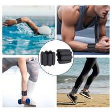 2 Piezas Pulsera deportiva de fitness yoga resistente al peso, pulsera ajustable para ciclismo, natación y carrera, anillo de pie de silicona resistente al peso para entrenamiento de Pilates