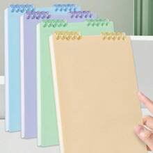 Back To School Supplies 1 Pcs 360° Flip Loose-Leaf Book, Wooden Cover, Flip Up And Down Notebook, Double-Sided Writing, Ink-Proof, Suitable For Students' Classes/Office Records/Schedule Notes - Hồng - Xem 1